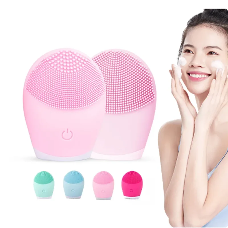 Electric Silicone Facial Cleansing Brush – Ultrasonic Vibration, Waterproof, & Portable Skin Care Tool