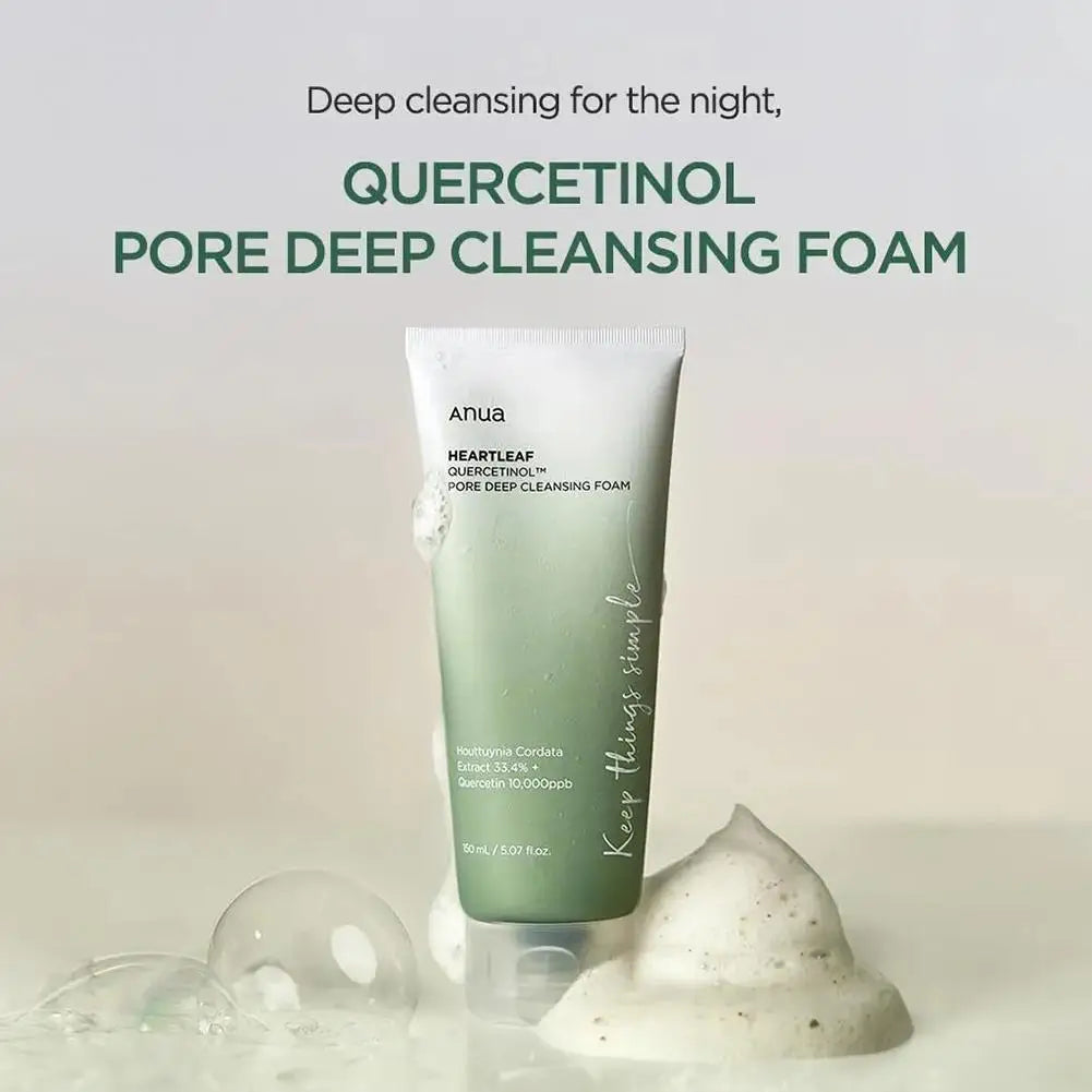 ANUA Quercetinol Pore Deep Cleansing Foam Houttuynia Cordata – 150ml Acne-Prone Skin Cleansing Foam