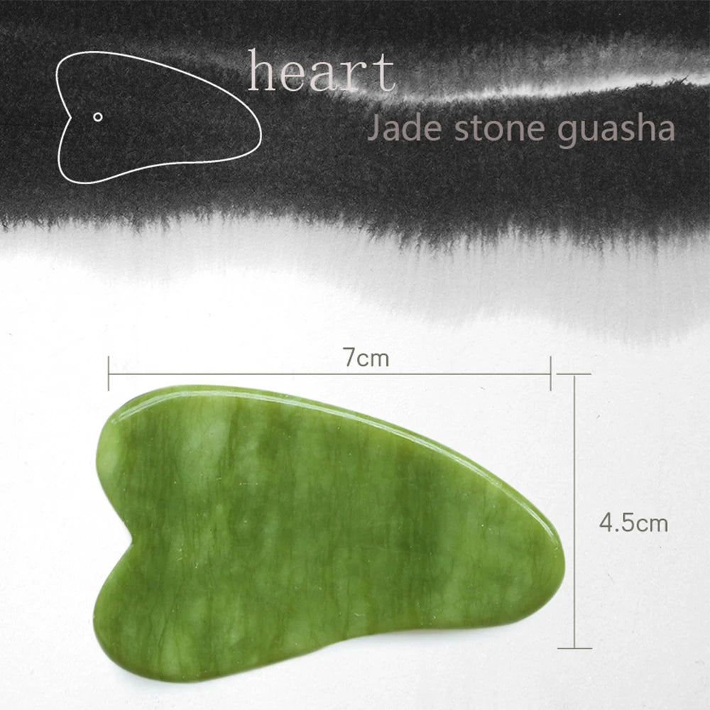 Natural Jade Gua Sha Stone – 1PC Massage Tool for Face, Neck & Back | Skincare & Beauty Benefits