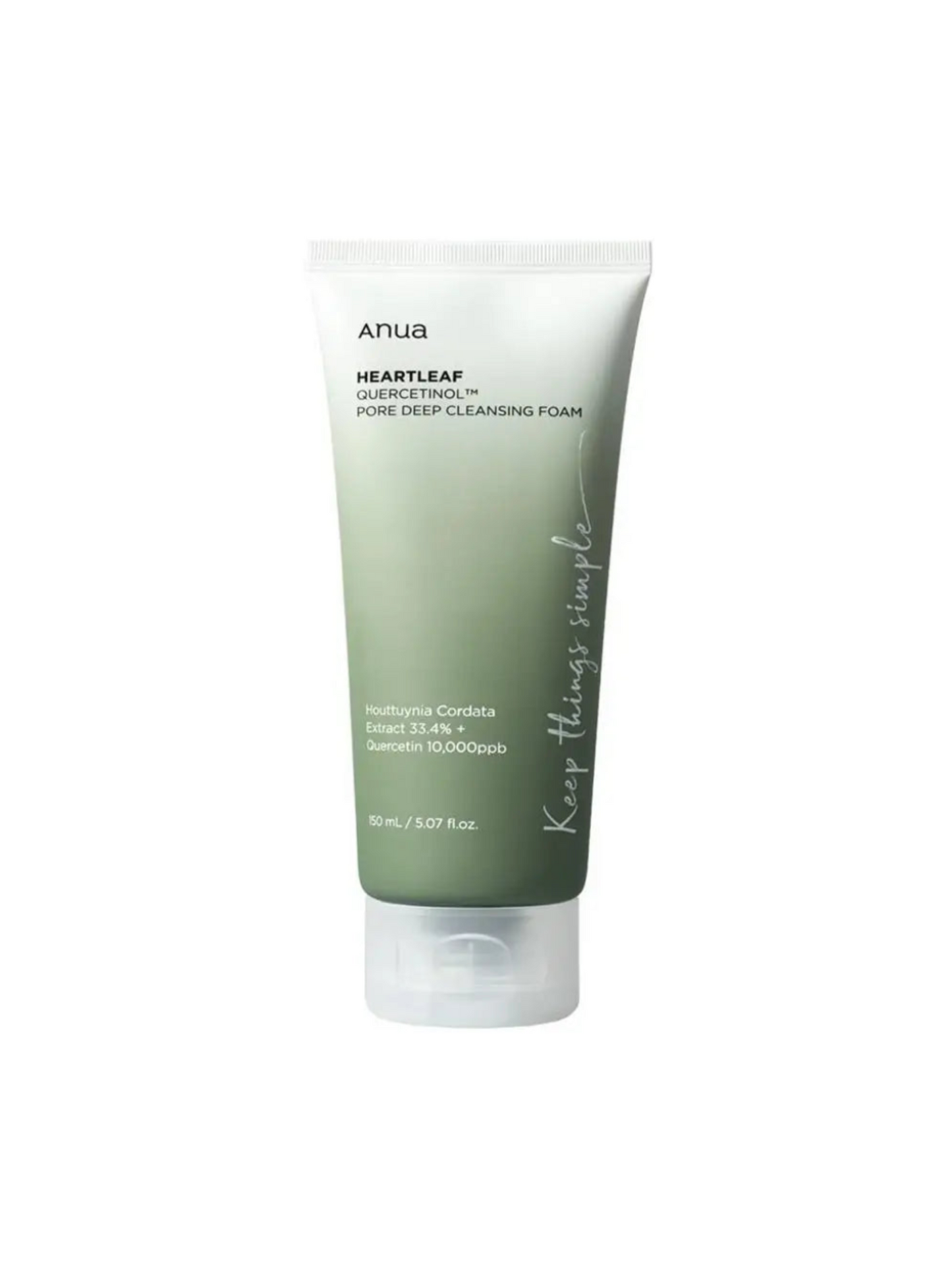 ANUA Quercetinol Pore Deep Cleansing Foam Houttuynia Cordata – 150ml Acne-Prone Skin Cleansing Foam